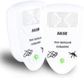 2 PCS 2025 Upgraded Ultrasonic Pest Repeller Indoor Plug in, 1300 Sq.Ft Coverage, Pest Control for Roach,Rodent,Mouse,Bugs,Mosquito,Mice,Spider, for Home Office Warehouse Use (White)