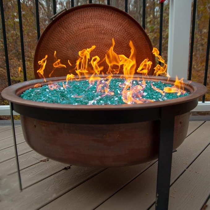 Fire Glass for Propane Fire Pit, 1/4 Inch High Reflective Fireplace Glass Rocks for Fire Pit Table, 20 lbs Fire Pit Glass Rocks for Outdoor Fire Table and Landscaping, Light Green