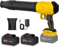 YUANRAN Leaf Blower Cordless with Battery and Charger,500,000 RPM Turbo Jet Blower,Handheld Leaf Blowers for Lawn Care,Portable Lightweight Grass Blower for Yard, Patio & Outdoor Use