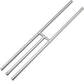 Onlyfire Stainless Steel Fireplace H-Burner for Natural Gas & Propane Fire Pit and Fireplace, 36 x 6 Inch Rectangular DIY Firepit H Burner for Indoor and Outdoor, BTU Max 175,000