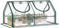 Portable Mini Greenhouse, 47.3"x26.4"x26.4" Greenhouses for Outdoors with Dual Large Zipper Doors & Ground Stakes, Waterproof Plastic Green House for Outside Garden Patio Backyard