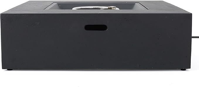 Propane Fire Pit Table, 40 Inch Firepits for Outside, Square Gas Fire Pit for Outside Patio, Propane Fire Table, 50000BTU, Dark Grey
