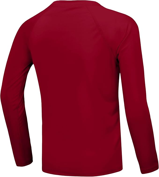 Boys UPF 50+ Swim Shirt Long Sleeve, 1 or 2 Pack UV Sun Protection Rash Guard, Youth Kids SPF Water Shirts for Beach Surf