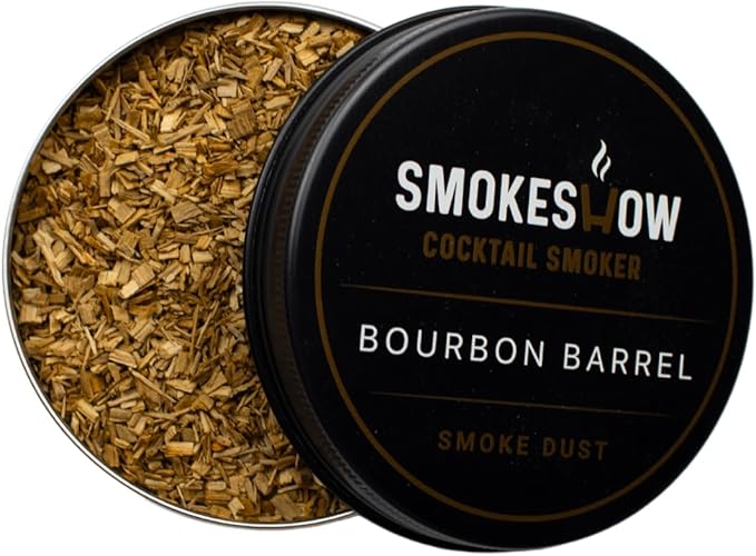 Wood Chips for Cocktail Smoker 4 oz tin. Add Flavors to Your Smoked Drinks (Bourbon Barrel)