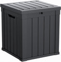 50 Gallon Outdoor Storage Box – Resin Deck Box with Lockable Lid, Waterproof Patio Furniture Storage for Tools, Garden & Yard Organization