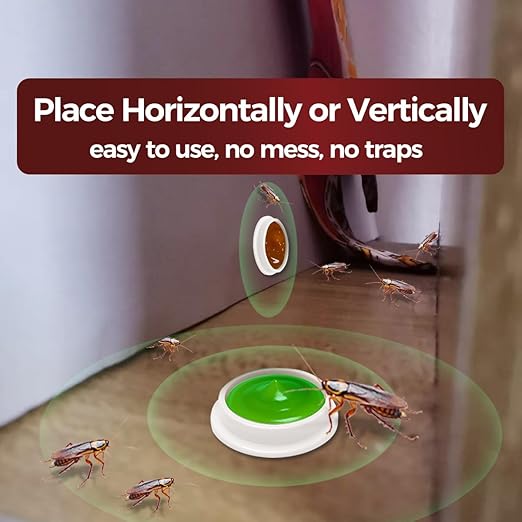 36 Pack Roach Repellent Killer Indoor Infestation, Powerful Attraction Cockroach Bait Gel Stations, Quick Kill Formula, Easy to Apply Cockroach Killer for Home Control, Ideal for Kitchens, Bathrooms