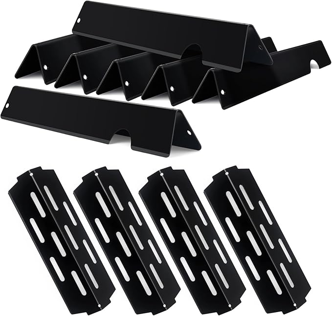 RuiTEERS Grill Flavorizer Bars Heat Deflectors BBQ Gas Grill Replacement Parts for Weber Genesis II E-410, S-410, LX E-440, S-440, Weber 66041, 66033, 66796, 17" Porcelain Steel Grill Heat Plate