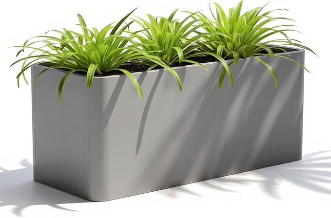 Large Rectangular Planter 36" L x 15" W x 15" H, Long Planter Box for Outdoor Patio/Porch Planter Boxes Outdoor Modern Design for Plants, Flowers, Garden