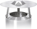 Fire Pit Heat Deflector for Solo Stove Yuokon 1.0/2.0 and Other 27" Fire Pit, with 3 Legs 304 Stainless Steel for Solo Stove Accessories, for Outdoor Firepit Captures and Redirects Warmth.