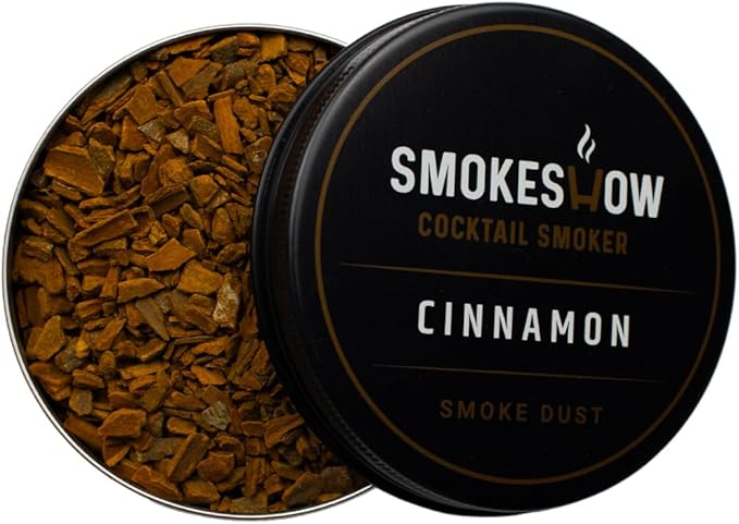 Wood Chips for Cocktail Smoker 4 oz tin. Add Flavors to Your Smoked Drinks (Cinnamon)