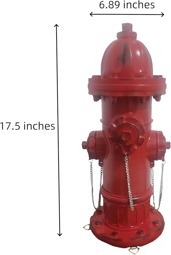 SHGYIBRISK Fire Hydrant for Dogs to Pee On: Dog Fire Hydrant Pee Post Outdoor-17.5" Training Post Statue for Yard Garden (Red-Big)