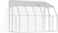 Palram Canopia Rion Sun Room 6 Ft. x 10 Ft. Solarium, Lean-to Greenhouse DIY Kit, Attach to House, Large Twin Wall Polycarbonate, 100% UV Protection for Porch, Patio Outdoors with Window Vent (White)