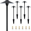 Gardencoin Low Voltage Pathway Lights (8.5'' Shade, 21.5'' Tall)，12V Outdoor LED Landscape Path Lights Wired, Aluminum Pathway Lighting with 3W 2700K Replaceable Bulb for Walkway Garden Yard, 6 Pack