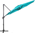 Sunnyglade 10Ft Cantilever Patio Umbrella, 360° Rotation & Integrated Tilting System Offset Umbrella with 8 Sturdy Ribs, Fade-resistant & Waterproof for Garden Backyard Poolside Deck