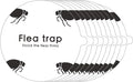 Flea Trap Refills 10 Packs, Flea Trap for Inside Your Home, Replacement Pads for Fleas Light, 7.1 Inch Natural Glue Discs Refill