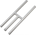 Onlyfire Stainless Steel Fireplace H-Burner for Natural Gas & Propane Fire Pit and Fireplace, 18 x 6 Inch Rectangular DIY Firepit H Burner for Indoor and Outdoor, BTU Max 90,000