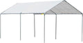 Outsunny 10'x20' Carport Outdoor Heavy Duty Party Tent Galvanized Car Canopy with Included Anchor Kit, 3 Reinforced Steel Cables, White