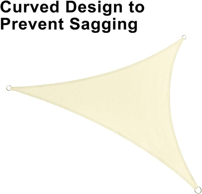 LOVE STORY Custom Size 9'x9'x12.7' Butter Cream Sun Shade Sail Right Triangle Sunshade Fabric Awning Canopy for Patio Backyard Carport Pergola (Customized)