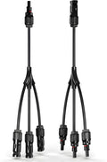 XYRIS Solar Panel Connectors - 3 to 1 Y Branch Parallel Adapter Cable Wire Plug Tool Kit for Solar Panel 1 Pair (M/FFF+F/MMM)