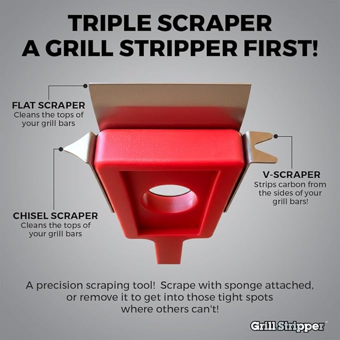 GRILL STRIPPER Replaceable Flame-Resistant Aramid Fiber-Reinforced Scrubbing Sponge