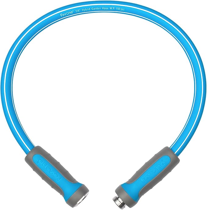Fevone Garden Leader Hose 3 ft., Lightweight Hybrid Water Hose, Flexible and Durable, Leak-Free Connections