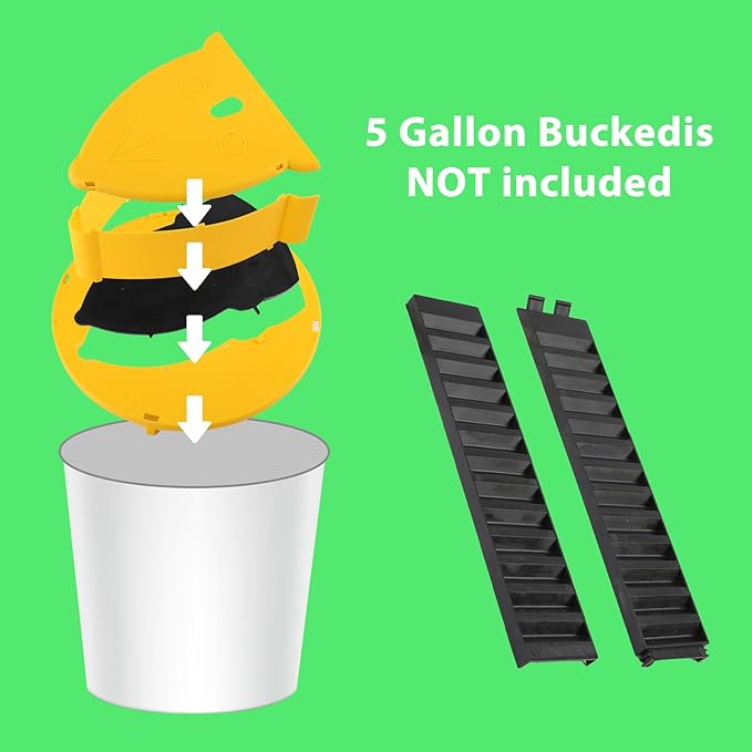 1Pack Mouse Trap Bucket- 5 Gallon Bucket Lid Mouse Rat Trap - Automatic Reset Flip and Slide Mouse Trap - Humane Mouse Rat Traps for Indoor Outdoor Use - Reusable