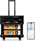 ECO-WORTHY SL3500 Stackable Power Station Solar Inverter AC 3500W Output,5120Wh LiFePO4 Battery with BMS,Movable Portable Stand with Expandable Tiers for Home Backup,Emergency,Solar System Components