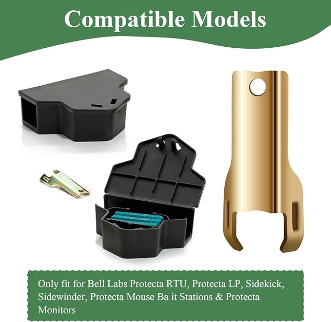 2 Pcs Metal Mouse Station Key Replacement, Fit for Bell Labs Protecta RTU, LP, Sidekick, Sidewinder, Mouse Ba it Stations & Protecta Monitors, in Home & Commercial Environment