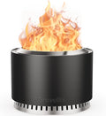 27 inch Smokeless Fire Pit with Waterproof Cover, Stainless Steel Outdoor Smokeless Firepit, Wood Burning Fire Pits for Camping, Bonfire,Low Smoke Firepit for Outside