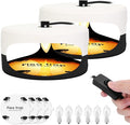 2 Pack Flea Traps for Inside Your Home, Indoor Flea Light Bed Bug Killer with 6 Light Bulb & 4 Sticky Pads Refills & Switch, Odorless Natural Insect Trap for Kid Pet, Safer Than Sprays & Powders