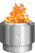 19.5 inch Smokeless FirePit with Waterproof Bag & Poker, Stainless Steel Outdoor Smokeless Fire Pit, Wood Burning Fire Pit for Patio, Camping, Backyard