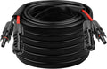 8AWG Solar Cable - 100FT Solar Panel Extension Cord 8 Gauge PV Wire with Flame Retardant Protective Sleeving Female & Male Waterproof Connector for RV, Photovoltaic Systems, Solar Panels (100 Feet)