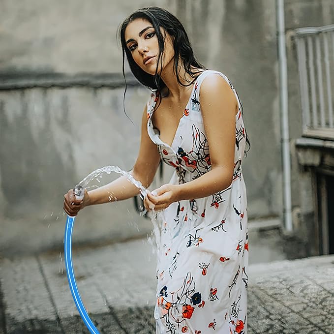 Fevone Garden Hose 12 ft., Lightweight Hybrid Water Hose, Flexible and Durable, Leak-Free Connections