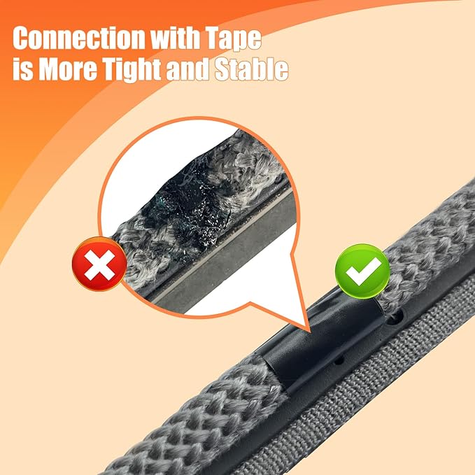 Wood Stove Gasket, 1" Woodstove Door Gasket Kit, High Temperature Resistant Rope Replacement for Fireplace Doors, Grey Color Fiberglass Seal