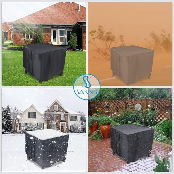 Saking Fire Pit Cover,36 Inch Firepit Covers Square Gas Fireplace Fire Pit Table Cover for Propane Fire Pit - 36 X 36 X 20 Inch