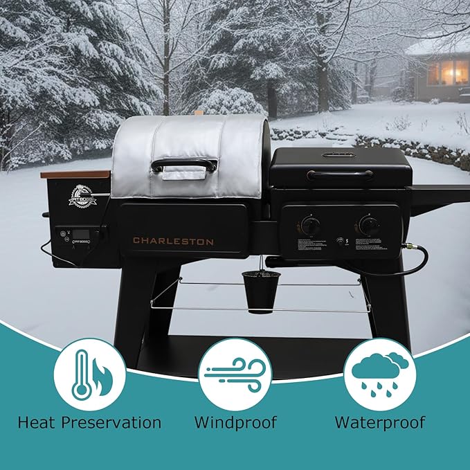Insulation Blanket for Pit Boss Charleston 1020 Combo Grill,PB1020NX Smoker Blanket Insulated Pitboss Thermal Replacement Parts for Pit Boss 1020 Blanket Winter Insulation Accessories