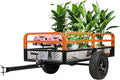 Heavy Duty ATV Trailer Steel Dump Cart, 1600 Lbs 15 Cubic Feet Garden Trailer Pull Behind with Removable Sides & All Terrain Tires for Lawn Mower, ATV & Yard Work
