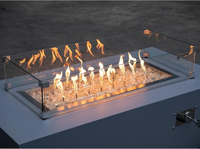 Stanbroil 10-Pound Fire Glass - 1/2 inch Reflective Tempered Fire Glass for Fireplace Fire Pit, Gold Reflective