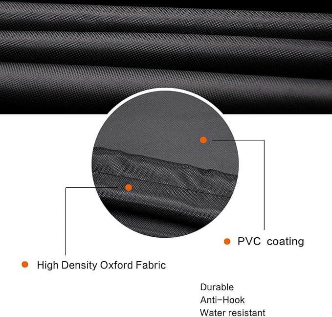 SheeChung Fire Pit Cover for Solo Stove Bonfire | Ranger Surround - Waterproof 600D Heavy Duty Round Patio Fire Table Bowl Cover Shelter Black (Round - 44”D x 24”H)-Fits 38-44 inch Firepit/Bowl