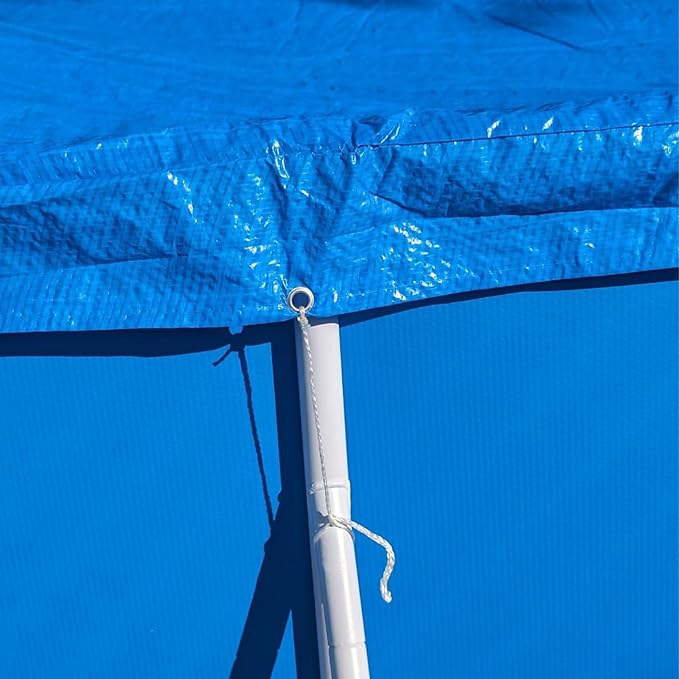 177 x 87 in Rectangle Pool Cover, 14x7 Rectangular Frame Swimming, 14 Foot Pool Cover, Durable PE Tarpaulin Dust Proof Rain Proof Garden Outdoor Above Ground Square Pools Cover (177''x87'')