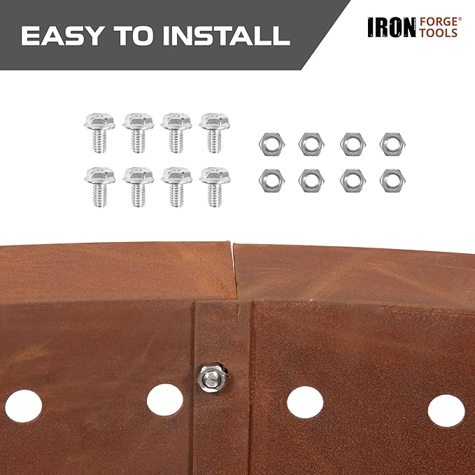 Heavy Duty Metal Smokeless Permanent Fire Pit Ring 36 inch Outer/30 inch Round Fire Pit Insert Liner for Outdoor, Firepits for Outside Corten Steel (36x30x10), Patent Pending