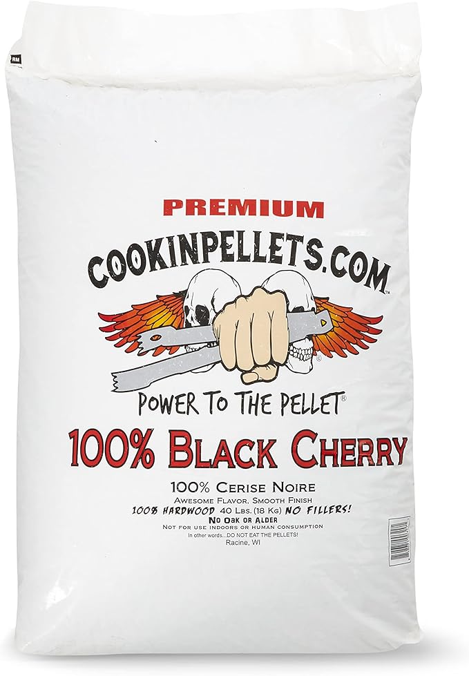 CookinPellets Black Cherry Smoker Smoking Hardwood Wood Pellets Bundle w/CookinPellets Premium Hickory Grill Smoker Smoking Wood Pellets, 40 Lb Bags