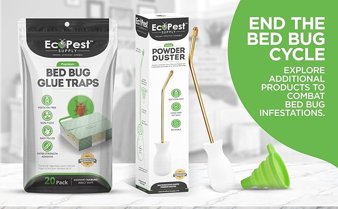 Bed Bug Interceptors – 8 Pack | Bed Bug Blocker (XL) Interceptor Traps | Extra Large Insect Trap, Monitor, and Detector for Bed Legs (Black)