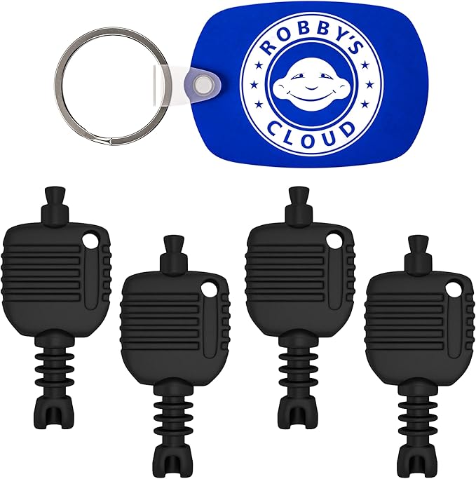 Key for Aegis Mouse Bait Stations - Rat Bait Station Key Compatible with Aegis RP, Mouse and Anchor Bait Stations - Comes with Robby’s Cloud Keychain (4 Pack)