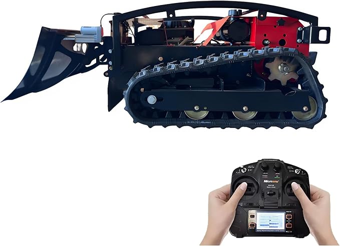 Remote Control Lawn Mower | 55-Degree Slope Climb | 24 Inch Cut | 6L Gas Tank | Brushless Drive Motor | 9hp Gas Engine | Snowplow