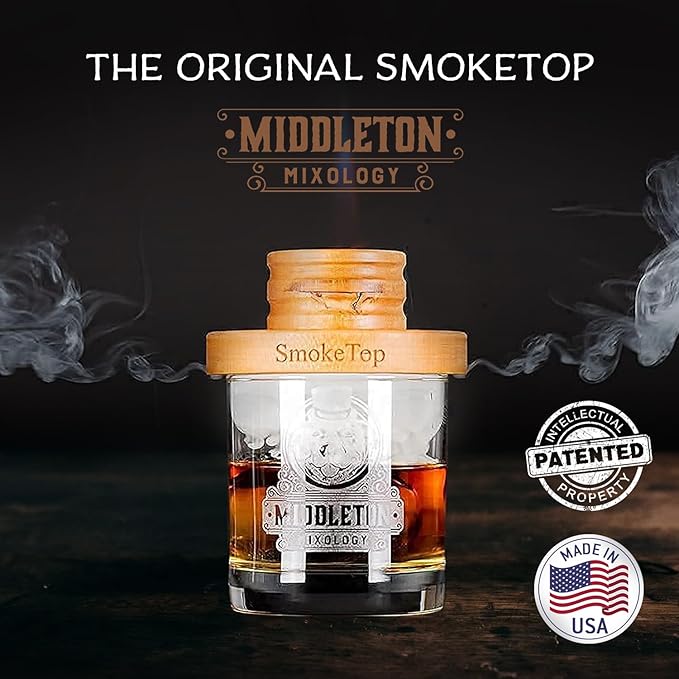 SmokeTop® Cocktail Smoker Kit 5 Pack - Old Fashioned Chimney Drink Smoker for Cocktails, Whiskey, & Bourbon With 2oz Sample Wood Chips - by Middleton Mixology