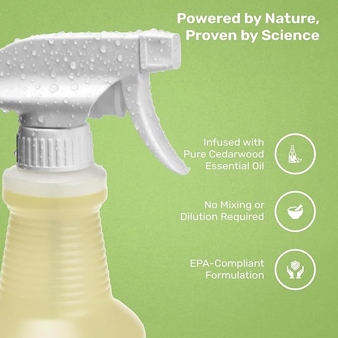 Mosquito Magician Indoor and Outdoor Spray - Use for Carpet, Furniture, Bedding, Couches & Pets – Plant-Sourced with Essential Oil – Rosemary, 32 OZ