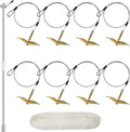 8 Pack Ground Earth Anchors, Easy Hook Anchor with Driving Rod, Earth Anchor Cable Stakes with Webbing for Anchor Tunnel Creenhouse, Large Walk-in Green House, Greenhouse Plastic