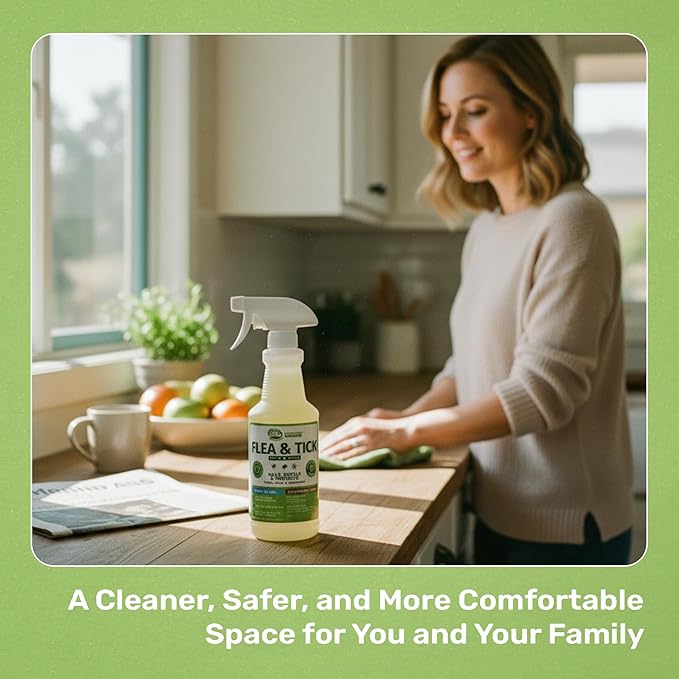 Mosquito Magician Indoor and Outdoor Spray - Use for Carpet, Furniture, Bedding, Couches & Pets – Plant-Sourced with Essential Oil – Rosemary, 32 OZ