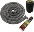 Protalwell Wood Stove Gasket, 3/4" Wood Stove Door Gasket Kit, Gasket Rope Replacement for Stove or Fireplace Doors, Grey Color Fiberglass Gasket